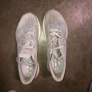 Gray/white adidas pure boost size 11